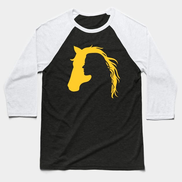 Horse Girl Baseball T-Shirt by Qasim